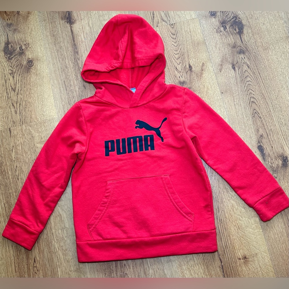 Puma Toddler Boys Logo Graphic Print Fleece Lined Hoodie Pullover Size 3T - Picture 2 of 4